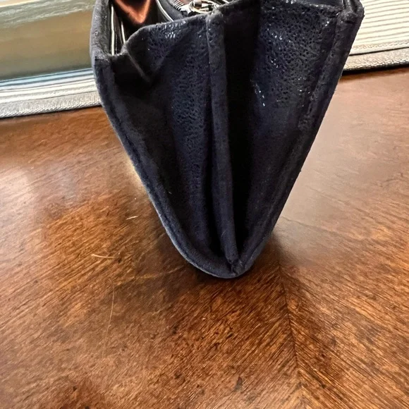 Stella McCartney Falabella Continental Wallet Clutch Navy Chain Trim Vegan - Picture 9 of 12